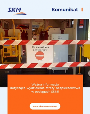 Wydzielona strefa bezpieczeństwa w pociągach SKM